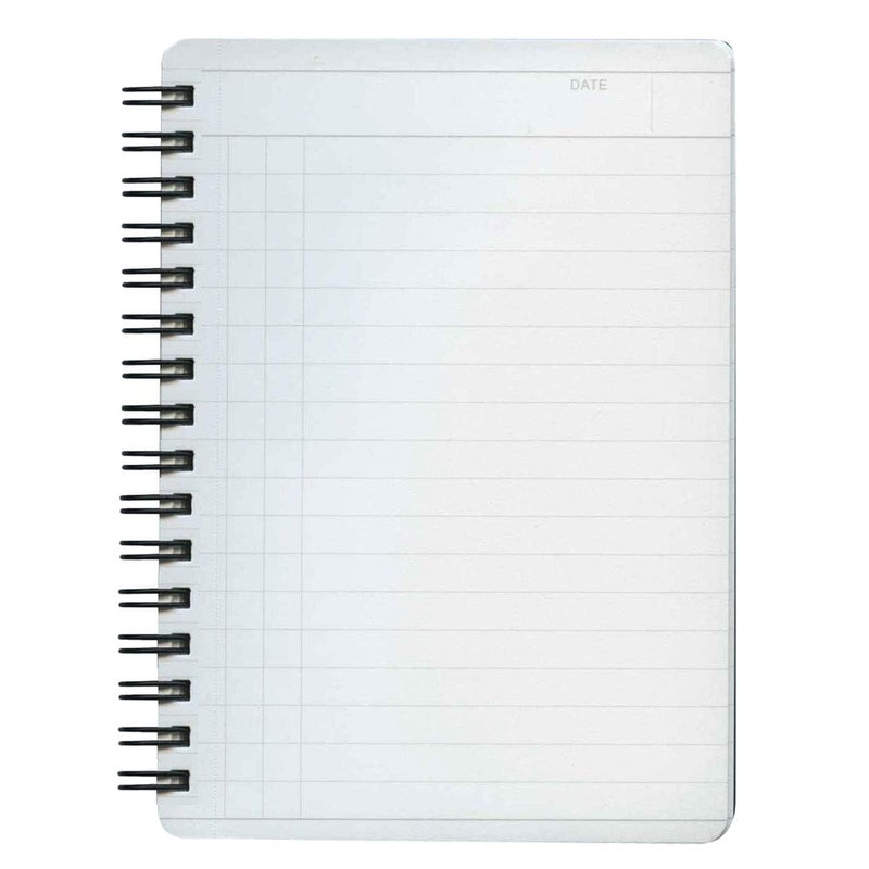 Maruman دفتر ملاحظات مارومان ميموزين مخطط - A6، 5.83" × 4.49"، 80 ورقة / 160 صفحة، دفتر خاص بمسطرة 7 مم، صفحات مثقوبة ومربوطة بأسلاك لتكون مسطحة، أسود، صنع في اليابان - Image 2